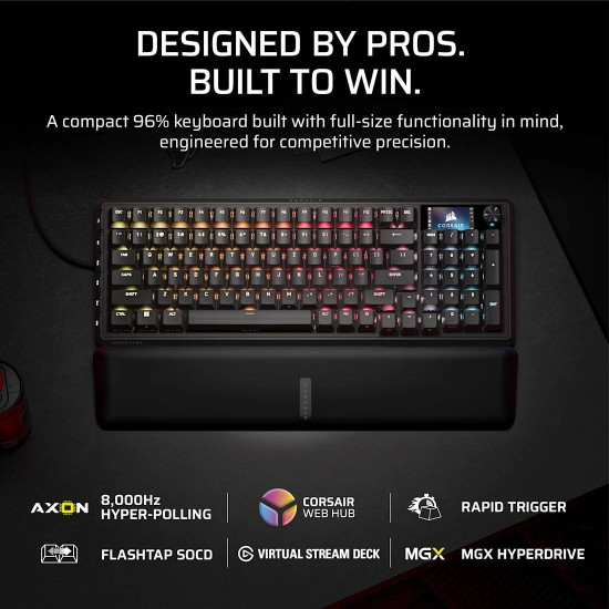 Клавиатура Corsair Vanguard Pro 96, Hall Effect, Hyperdrive Magnetic Switch