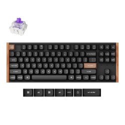Безжична клавиатура Keychron K8 HE Magnetic Switch, Black Special Edition, Nebula суичове, Black