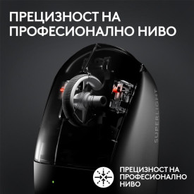 Безжична мишка Logitech G Pro X Superlight 2, 44000 DPI, 8000Hz, Black (910-006631)