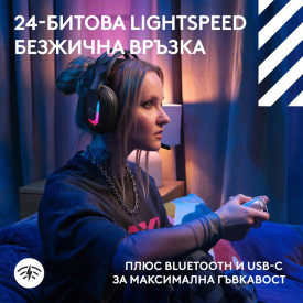 Безжични слушалки Logitech ASTRO A20 X LIGHTSPEED, с микрофон, Black (939-002247)