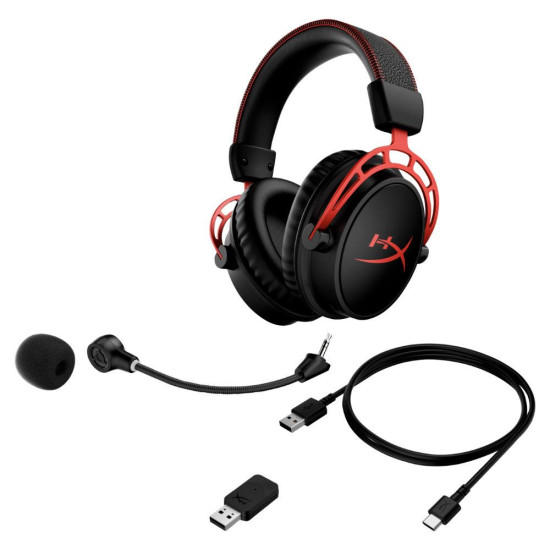 Безжични слушалки HyperX Cloud Alpha Wireless, Red/Black