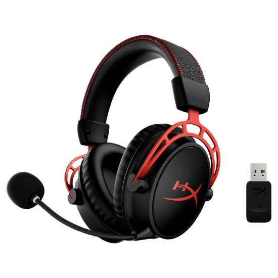 Безжични слушалки HyperX Cloud Alpha Wireless, Red/Black