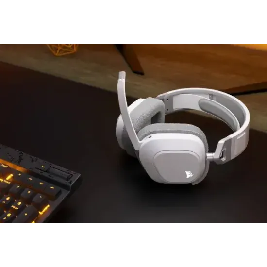 Безжични слушалки Corsair HS80 MAX WIRELESS Gaming Headset, White