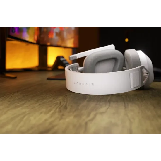Безжични слушалки Corsair HS80 MAX WIRELESS Gaming Headset, White