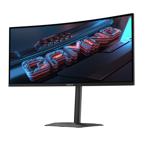 Монитор GIGABYTE GS34WQCA, 34 инча VA, WQHD (3440 x 1440), 1500R Curved, 120Hz, 1 ms
