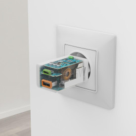 Зарядно HAMA 201993, 45 W, 1x USB-C - 1x USB-A, PD, бяло