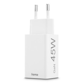 Зарядно HAMA 201993, 45 W, 1x USB-C - 1x USB-A, PD, бяло