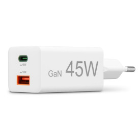 Зарядно HAMA 201993, 45 W, 1x USB-C - 1x USB-A, PD, бяло