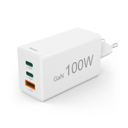 Зарядно HAMA 201997, 100W GaN, 2xUSB-C PD, 1xUSB-A QC
