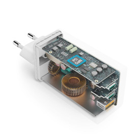 Зарядно HAMA 201997, 100W GaN, 2xUSB-C PD, 1xUSB-A QC