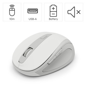 Безжична мишка HAMA WM-400, 6 бутона, тиха, White
