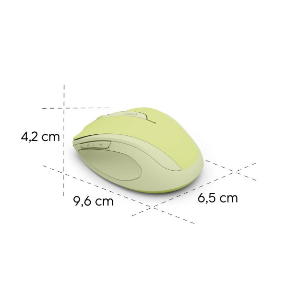 Безжична мишка HAMA WM-400, 6 бутона, тиха, Green
