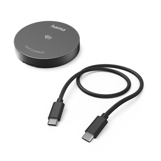 Безжично зарядно устройство HAMA Qi2, 25W, Black