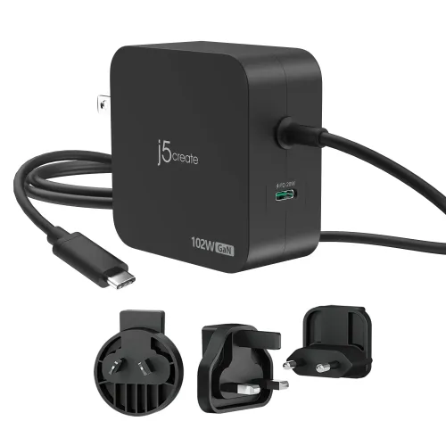 Зарядно за лаптоп j5create JUP25102V USB-C, 2-Ports, 20V, 5A, 100W