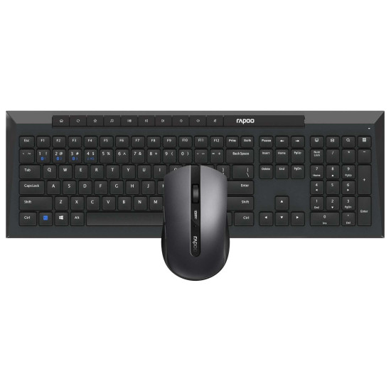 Комплект клавиатура и мишка Rapoo 8210M, Multi-Mode, Black