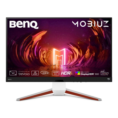 Монитор BenQ EX3210U MOBIUZ, 32 инча, IPS, 3840 x 2160, 144Hz, 2 ms, AMD FreeSync, HDR 600, HDMI/DP