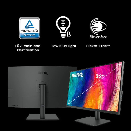 Монитор BenQ PD3205U, 32 инча, IPS, UHD 3840 x 2160, 60Hz, 5ms, HDMI/DP