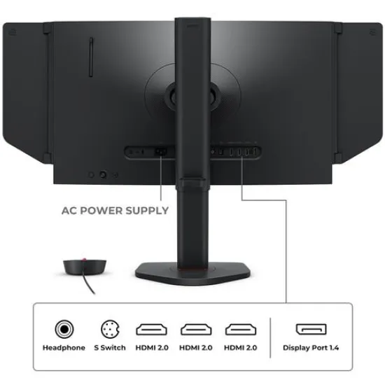 Монитор ZOWIE XL2566 Plus 400Hz DyAc, TN, 24.1 инча, FHD 1920x1080, 240Hz, 0.5 ms, HDMI/DP