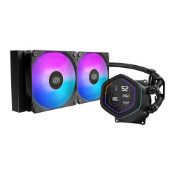 Водно охлаждане Cooler Master MasterLiquid Core NEX Digital 240 ARGB, 240mm, LED дисплей, Black (MLX-D24M-A18PA-RD)