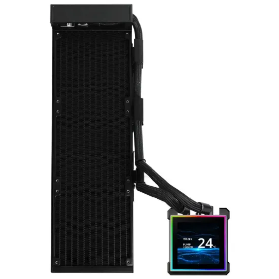 Охладител за процесор Lian Li HydroShift II LCD-S 360N Fanless ARGB - Черен