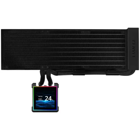 Охладител за процесор Lian Li HydroShift II LCD-S 360N Fanless ARGB - Черен