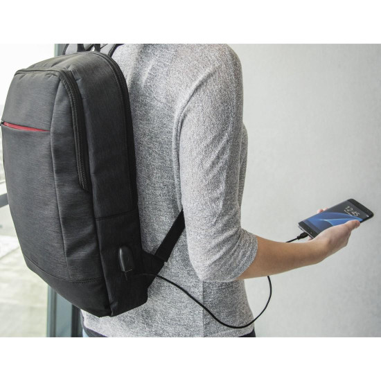 Раница за лаптоп HAMA Manchester, 15.6-инча, USB, Black