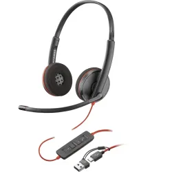 Слушалки HP Poly Blackwire 3220 USB-C - Черен