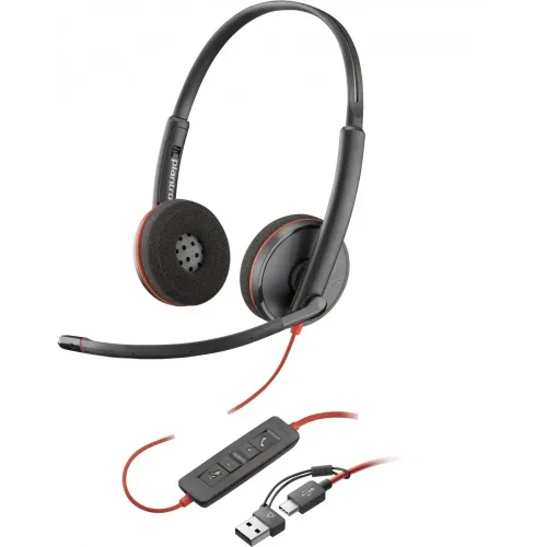 Слушалки HP Poly Blackwire 3220 USB-C - Черен
