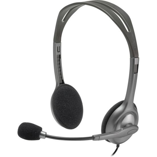 Слушалки Logitech H110, USB, Mic, Gray
