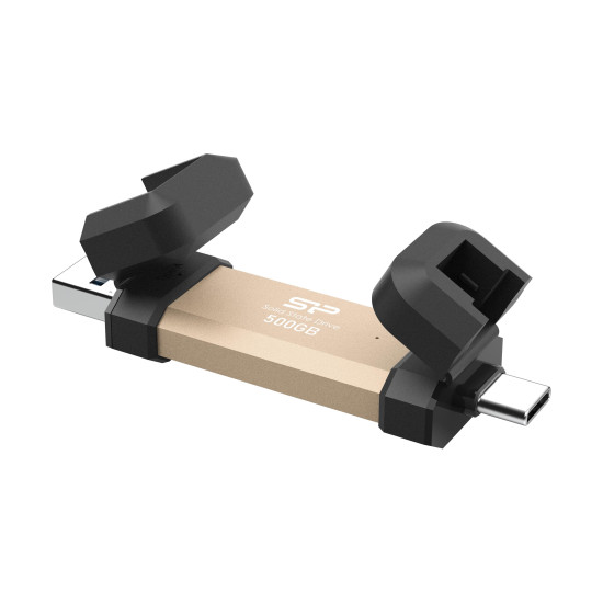 Външен SSD диск Silicon Power DS72 500GB, USB 3.2, Gold