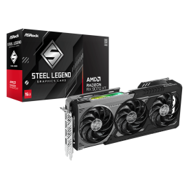 Видеокарта ASRock RADEON RX 9070 XT STEEL LEGEND DARK 16GB GDDR6