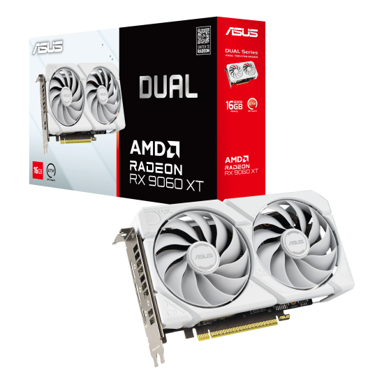 Видеокарта ASUS Dual Radeon RX 9060 XT 16GB GDDR6 White Edition