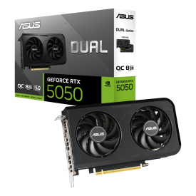 Видеокарта ASUS Dual GeForce RTX 5050 OC Edition, 8GB GDDR6, 128-bit, 1xHDMI, 3xDP