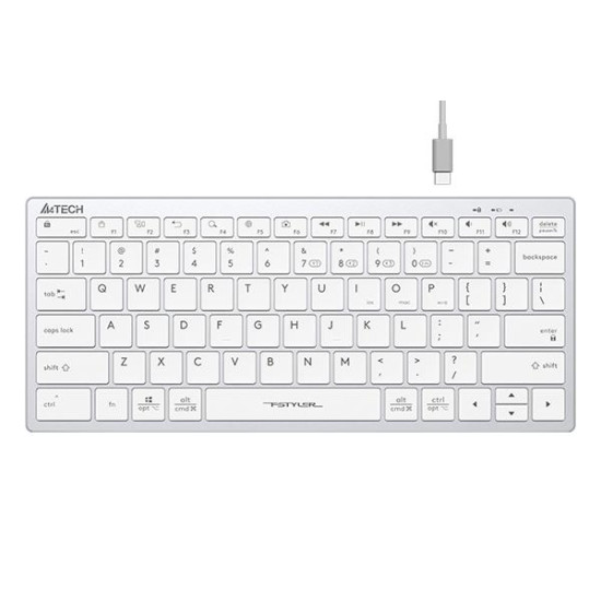 Безжична клавиатура A4Tech FBX51C FStyler, White