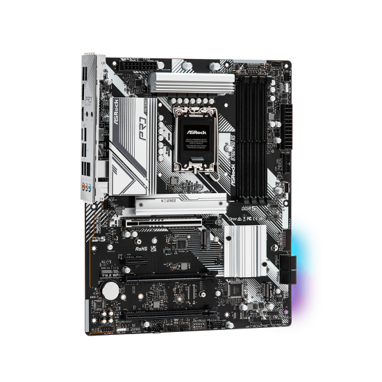 Дънна платка ASRock B760 Pro RS, LGA 1700, ATX, 4x DDR5, PCIe 5.0, Hyper M.2, USB Type-C