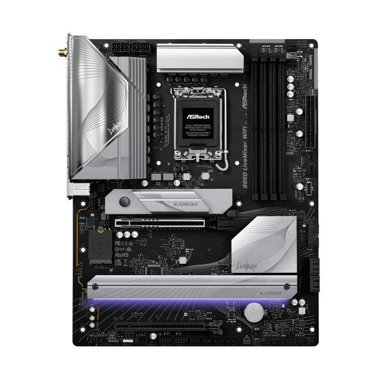 Дънна платка ASRock B860 LiveMixer WIFI, ATX, LGA1851, DDR5, PCIe 5.0, Wi-Fi 6E