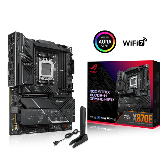 Дънна платка ASUS ROG STRIX X870E-H GAMING WIFI7, ATX, Socket AM5, DDR5, PCIe 5.0