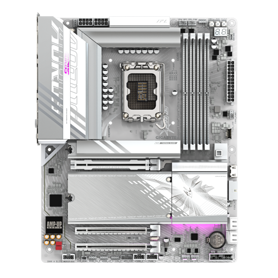 Дънна платка GIGABYTE Z890 AORUS ELITE WIFI ICE, ATX, LGA1851, DDR5, PCIe 5.0