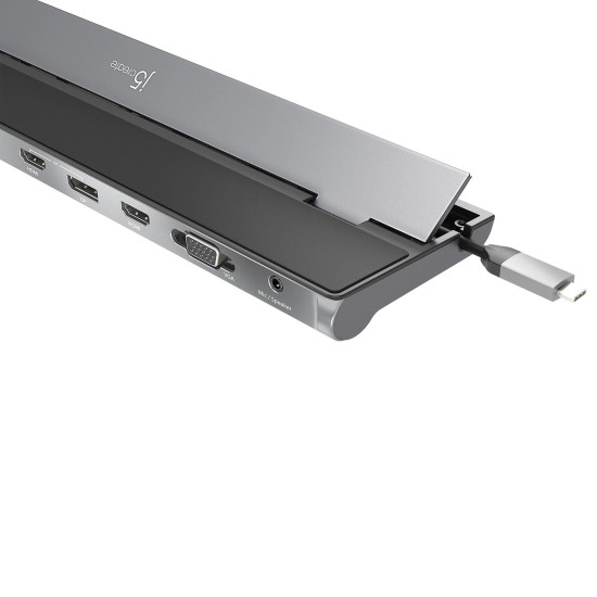 Докинг станция j5create JCD543P, За три монитора с 100W PD захранващ адаптер