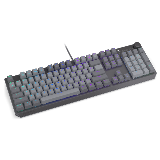 Клавиатура Endorfy Thock V2 Full Size, PBT, Endorfy Red switch, US Layout, RGB, Gray