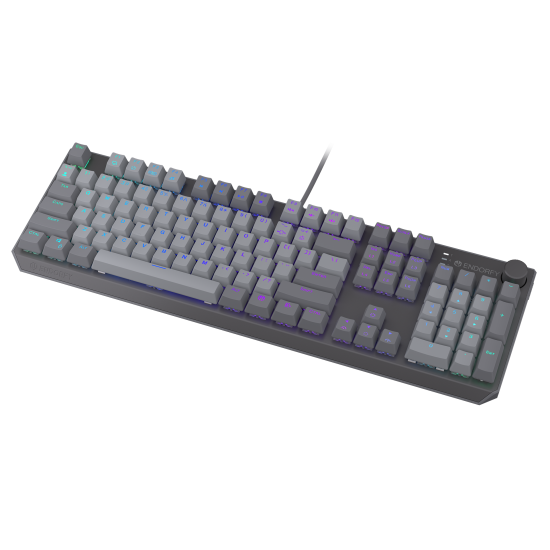 Клавиатура Endorfy Thock V2 Full Size, PBT, Endorfy Red switch, US Layout, RGB, Gray