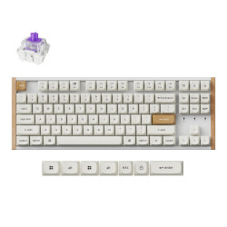 Безжична клавиатура Keychron K8 HE Magnetic Switch White Special Edition, Nebula суичове