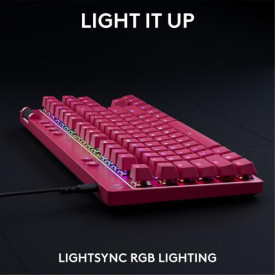 Клавиатура Logitech G Pro X Rapid TKL, Magnetic Analog Switch, Magenta