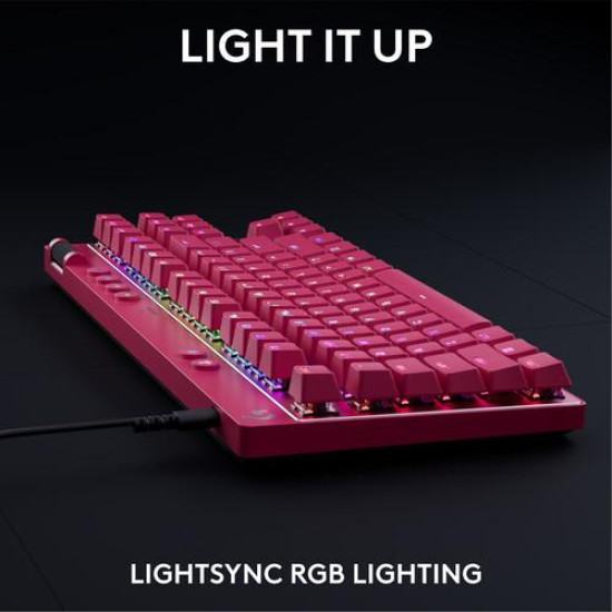Клавиатура Logitech G Pro X Rapid TKL, Magnetic Analog Switch, Magenta