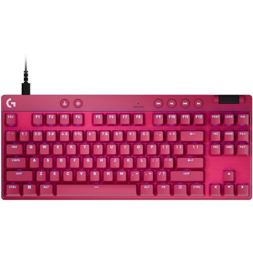 Клавиатура Logitech G Pro X Rapid TKL, Magnetic Analog Switch, Magenta