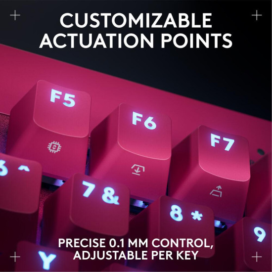 Клавиатура Logitech G Pro X Rapid TKL, Magnetic Analog Switch, Magenta