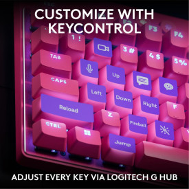 Клавиатура Logitech G Pro X Rapid TKL, Magnetic Analog Switch, Magenta