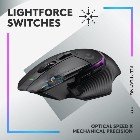 Мишка Logitech G502 X Plus, Black, Lightsync RGB