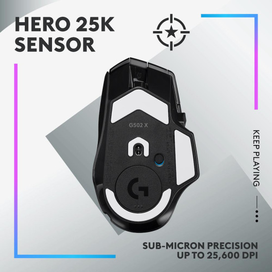 Мишка Logitech G502 X Plus, Black, Lightsync RGB