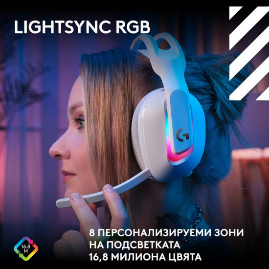 Безжични слушалки Logitech ASTRO A20 X LIGHTSPEED, с микрофон, White (939-002253)